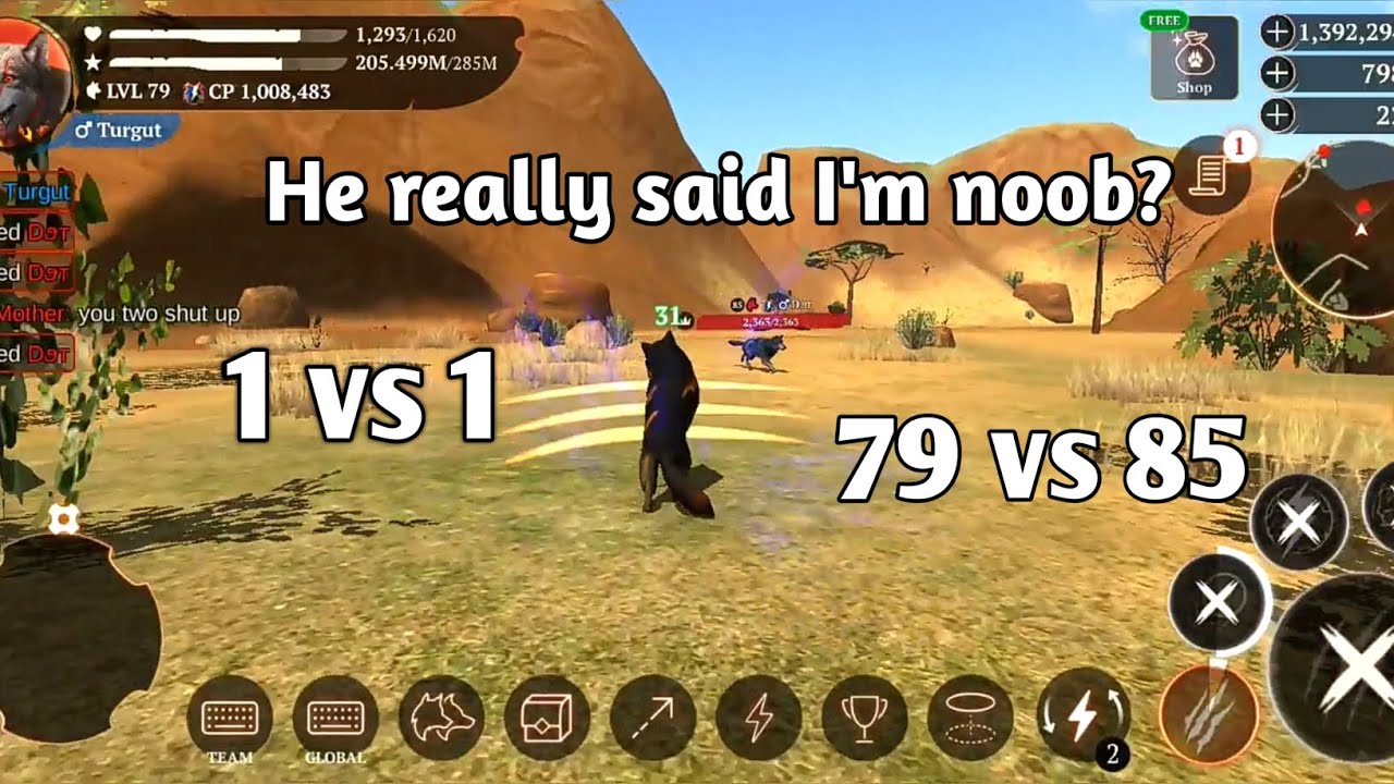 The wolf - 79 vs 85 || 1 vs 1 || I'm noob is it true??