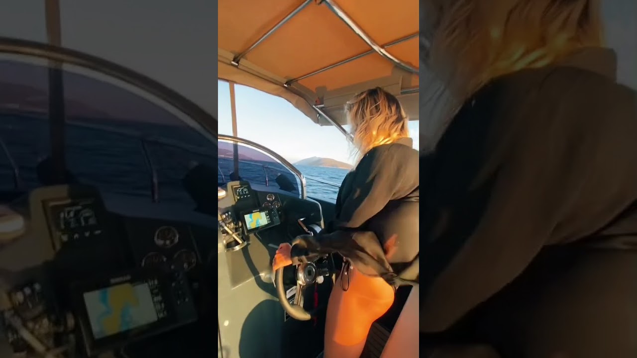 Girl sailing a ship