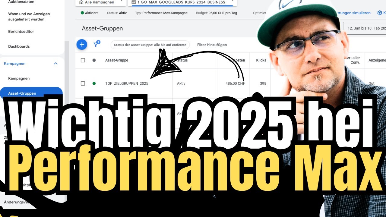 Das Wichtigste bei Performance Max Kampagnen von Google Ads 2025 - Tutorial P-MAX Tipps Deutsch.