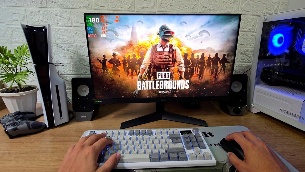 Monitor LG UltraGear Unboxing, Monitor Gamer LG UltraGear 24GS60F FHD 180Hz teste na prática #pov