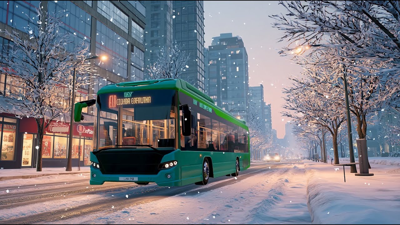 Bus Simulator Evo ❄️🚌 8 Snowy City Stops 🌨️🚦 iOS Android Real Touch Gameplay