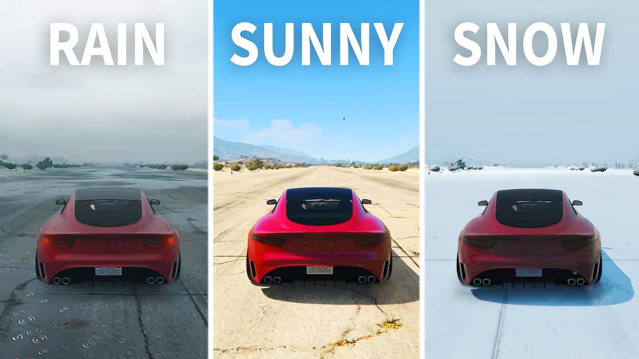 GTA V - Does Rain or Snow affect car Handling?