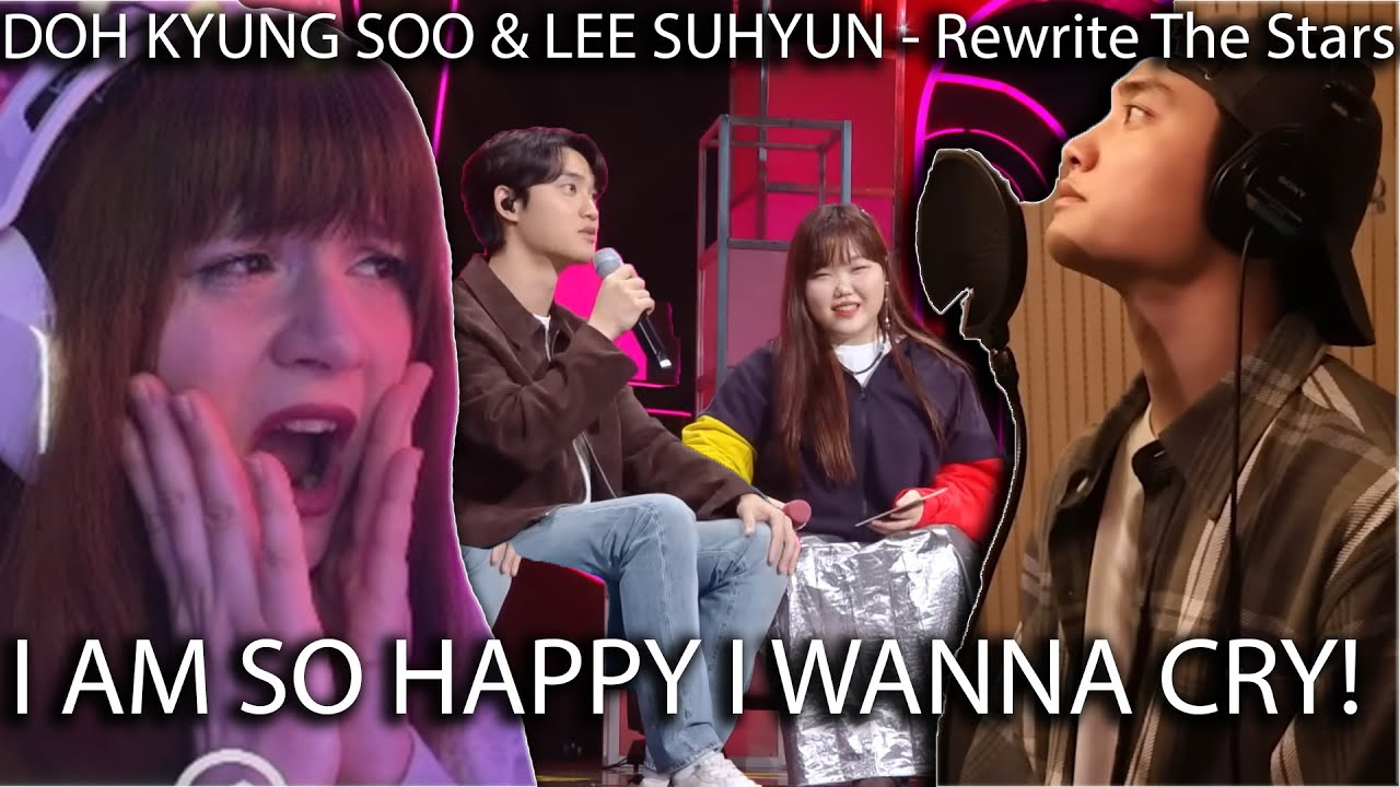 DOH KYUNG SOO & LEE SUHYUN - Rewrite The Stars cover + Live KBS REACTION (THIS IS EVERYTHING FOR ME)