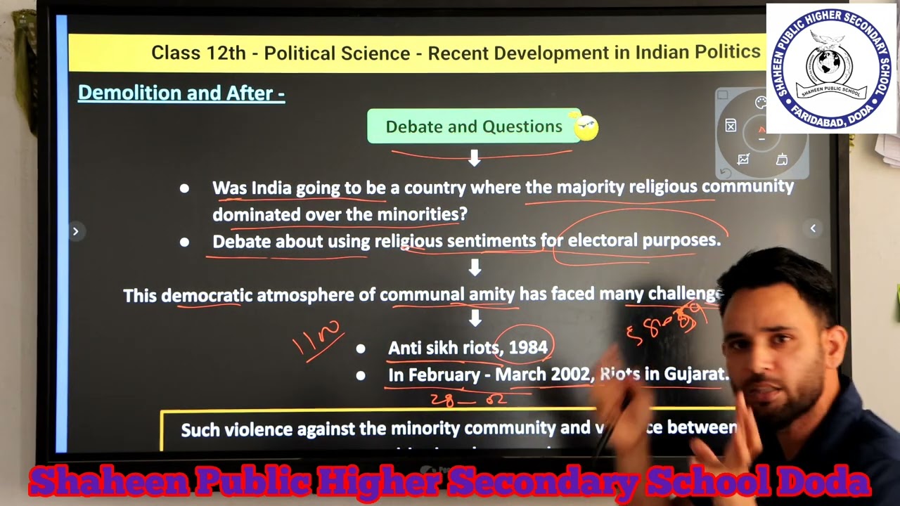 Topic: Recent Development In Indian Politics (Part 2) By Mr. Aamir  || Class 12th Political Science