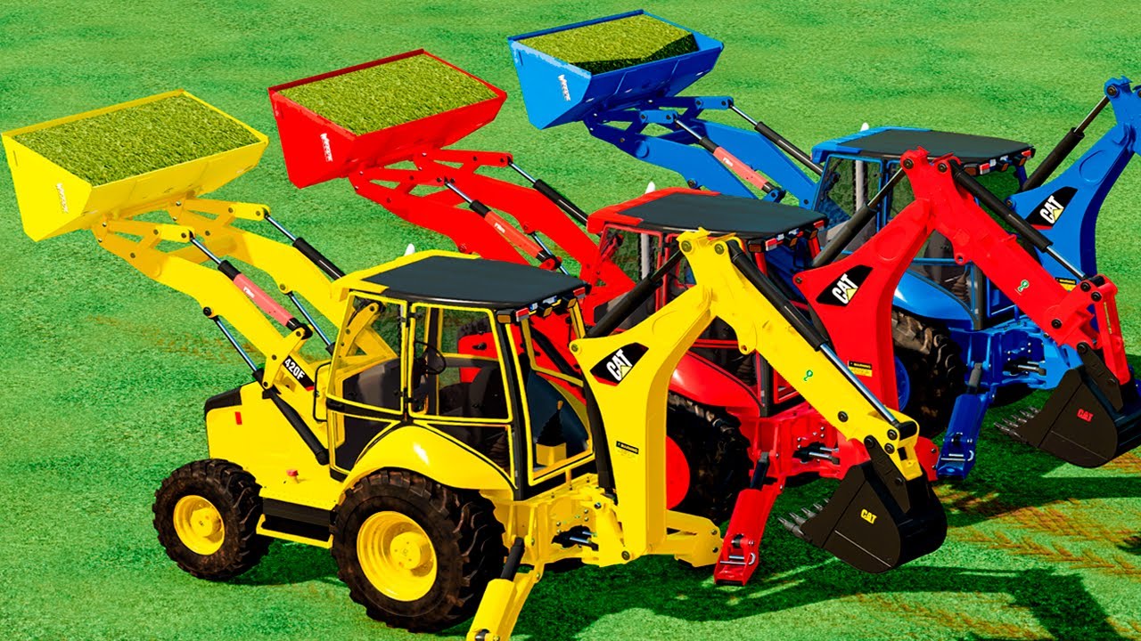 LOADER OF COLORS ! TRANSPORTING & SILAGE LOADING & SELLING with CAT LOADERS ! Farming Simulator 22