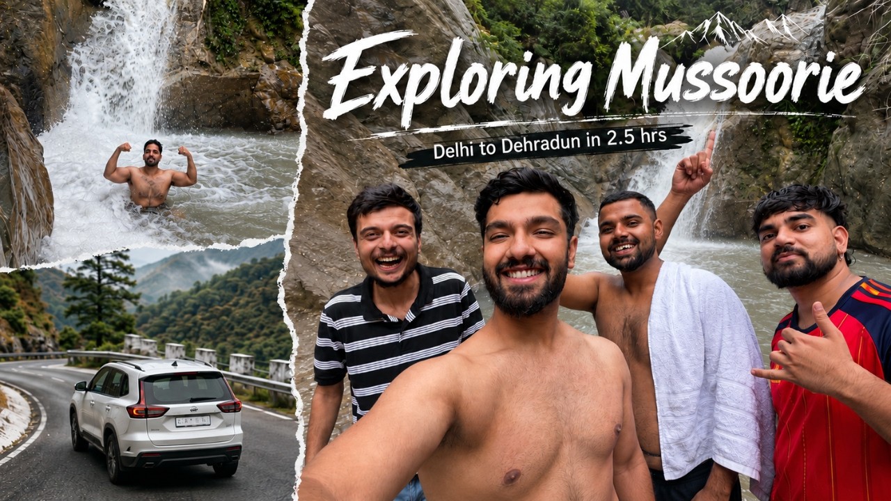 Mussoorie Monsoon Trip 2026 | Delhi to Dehradun in 2.5 Hrs. | Dehradun Expressway | Hidden waterfall