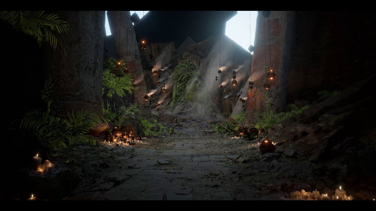 4K HD Relaxing Meditation and Nature Music - Temple in a Cave