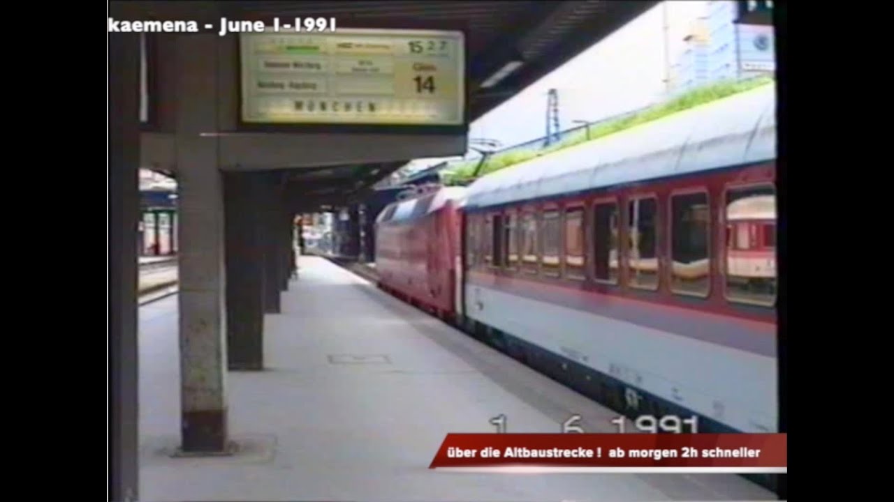 Juni 1, 1991 Der letzte IC Hamburg  München über die Altbaustrecke