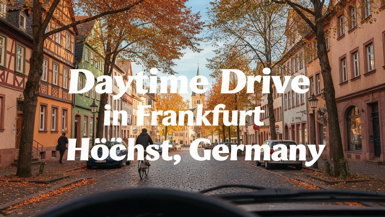 Driving Through Frankfurt Höchst at Day – Germany City Vibes 🚗🌤️🌆