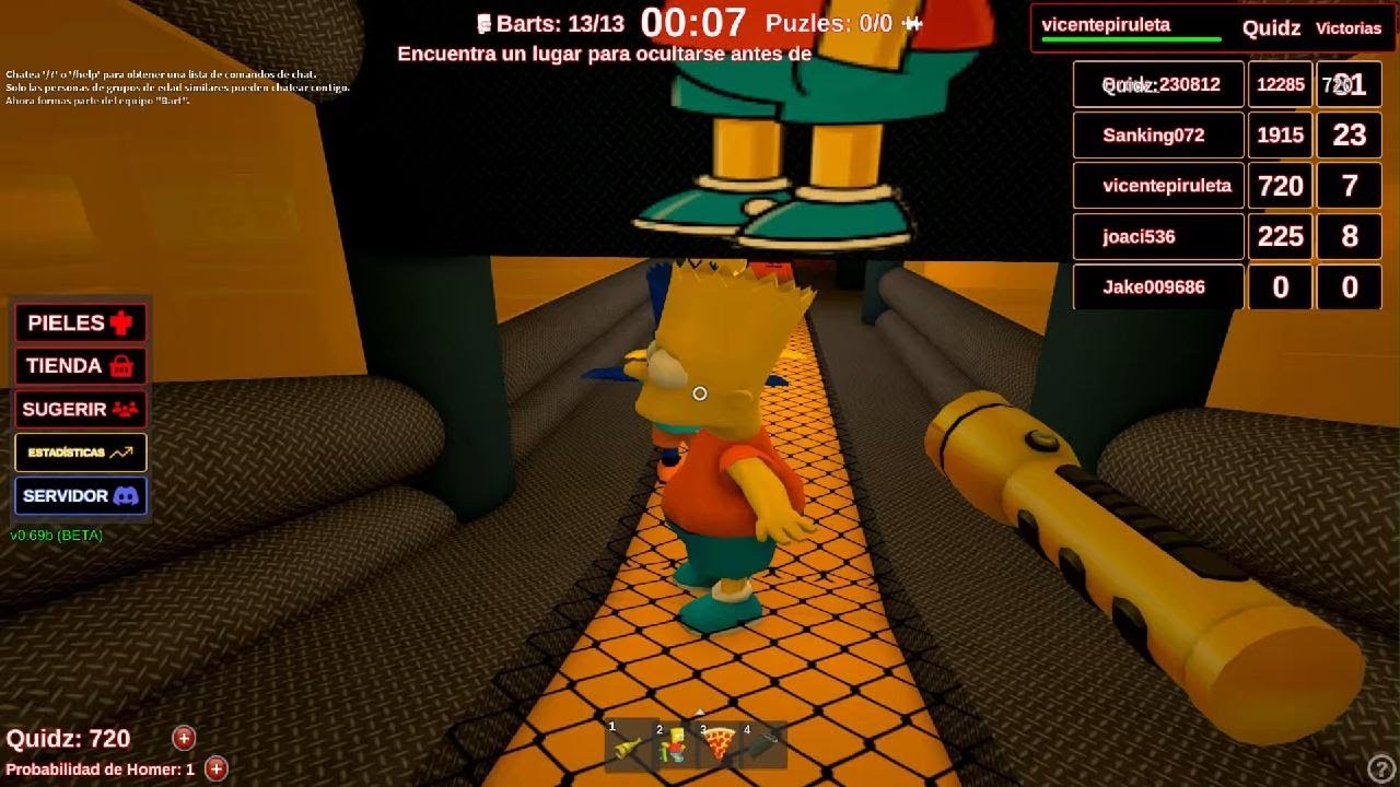 Jugando Tu vs Homero Roblox
