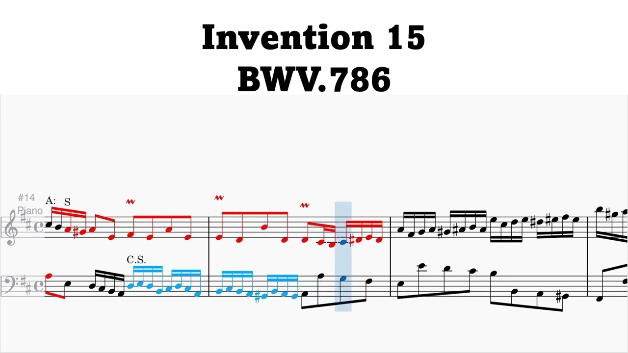 Bach invention 15 BWV786 -analysis