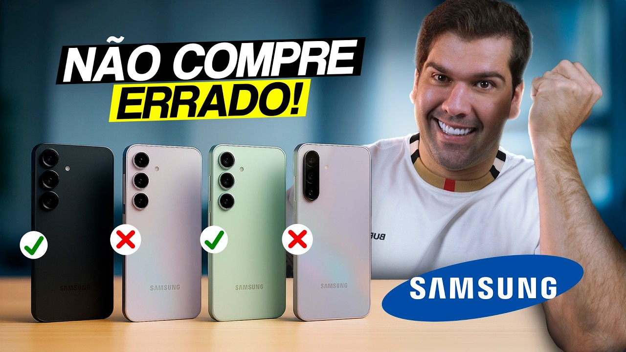TOP 5 Celulares Samsung CUSTO-BENEF&Iacute;CIO pra Comprar em 2026! (Do Mais Barato ao Mais TOP)