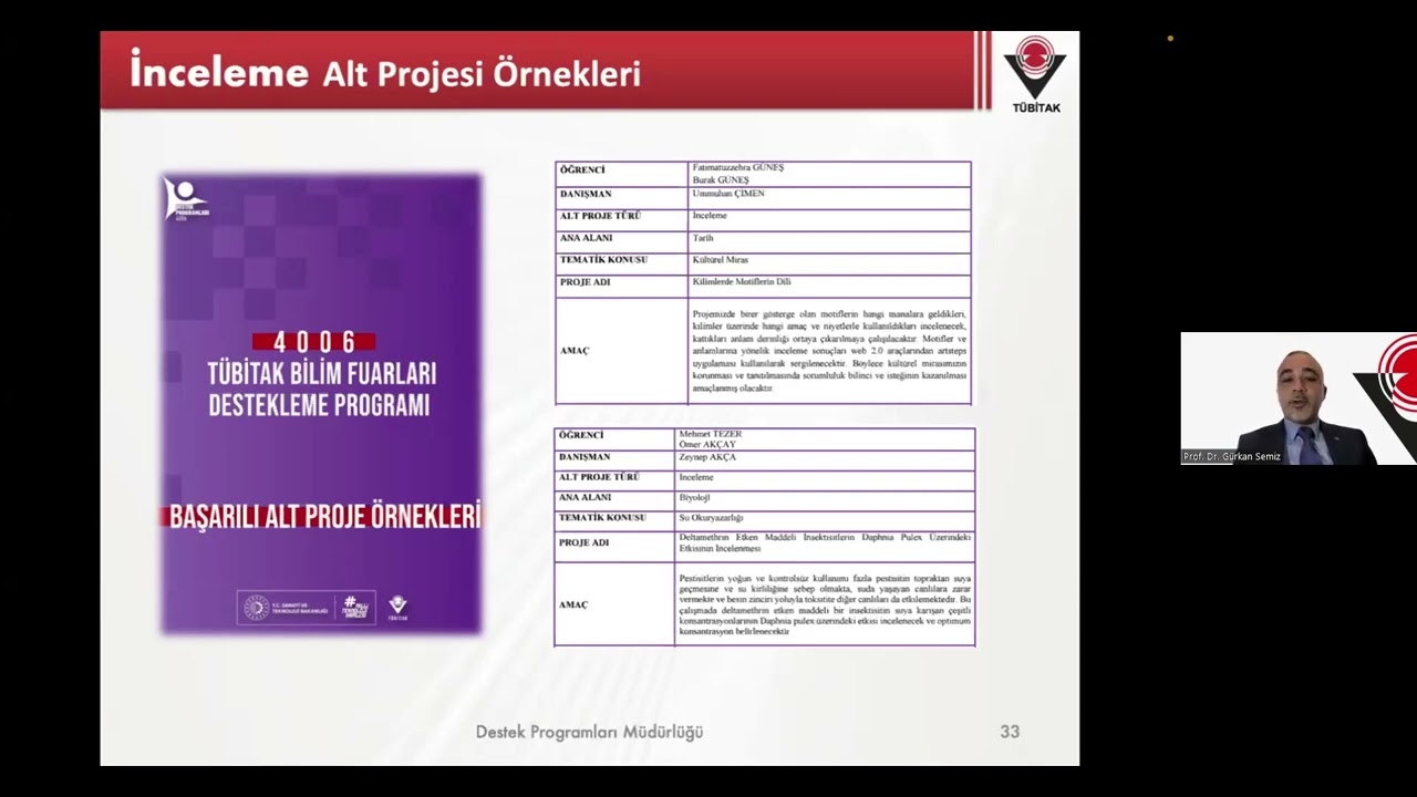 İnceleme Türünde Alt Proje Hazırlama