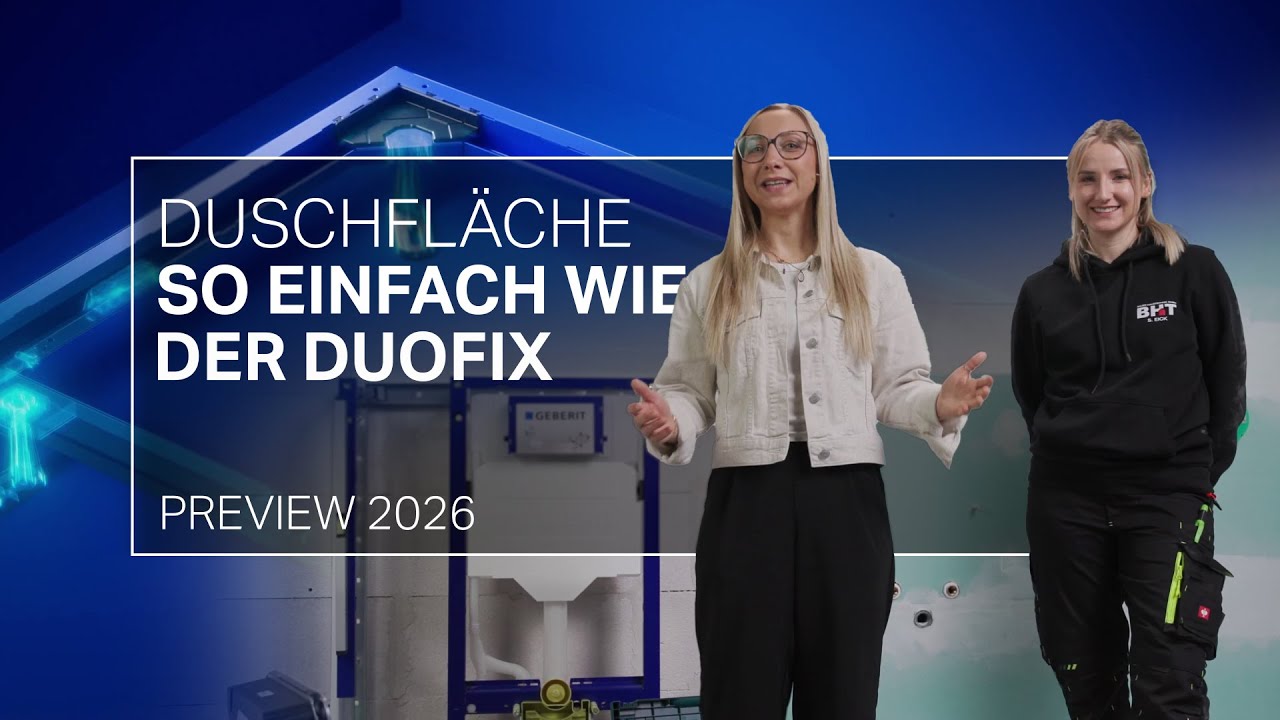 Der beliebte DUOFIX Installationsrahmen für die Dusche – lerne die GEBERIT CLEANFLOOR30 kennen!