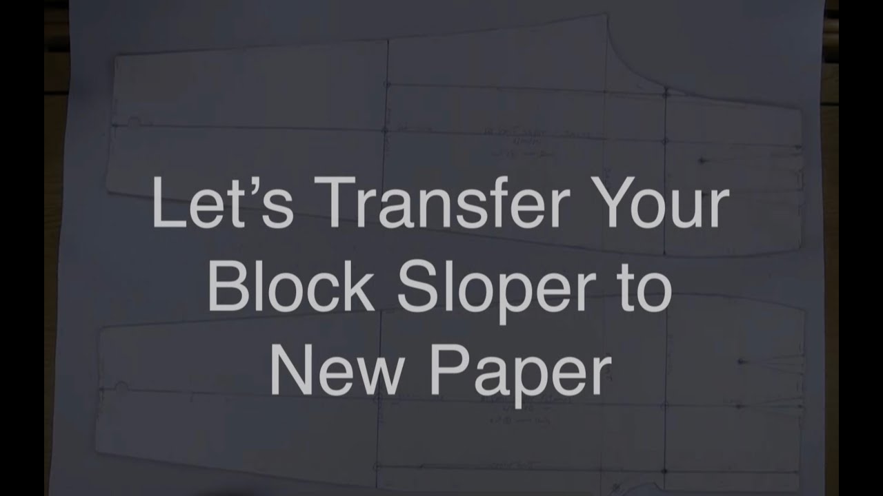 Patternmaking | How to Trace Off Your Master Pant Slopers