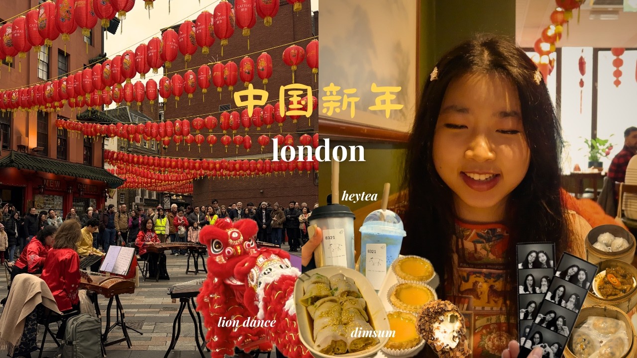 cny with me in london🧧| lion & dragon dances 🐉, dim-sum 🥟, chinatown 🥮