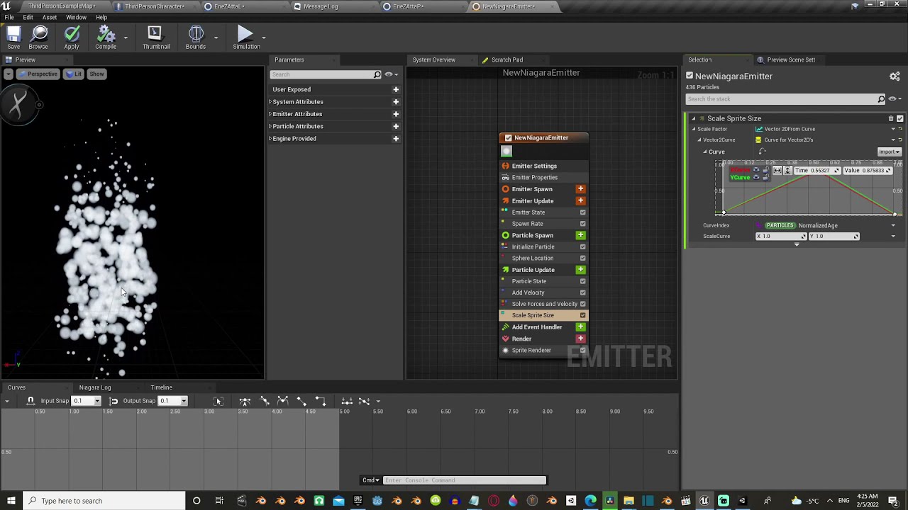 Unreal Engine Tutorial - Niagara Particles #4: Particles Scale