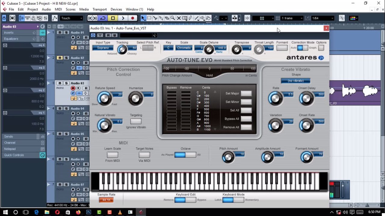 Jifunze kutumia Auto Tune Evo kwa usahii zaidi  ndani ya cubase 5