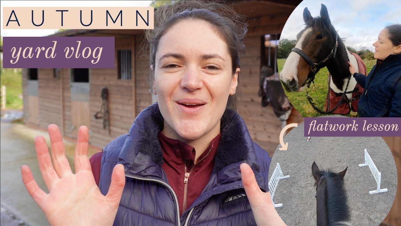 Autumn Yard Vlog | Woody Update + Flatwork Lesson | Riding With Rhi - UK Equestrian YouTuber