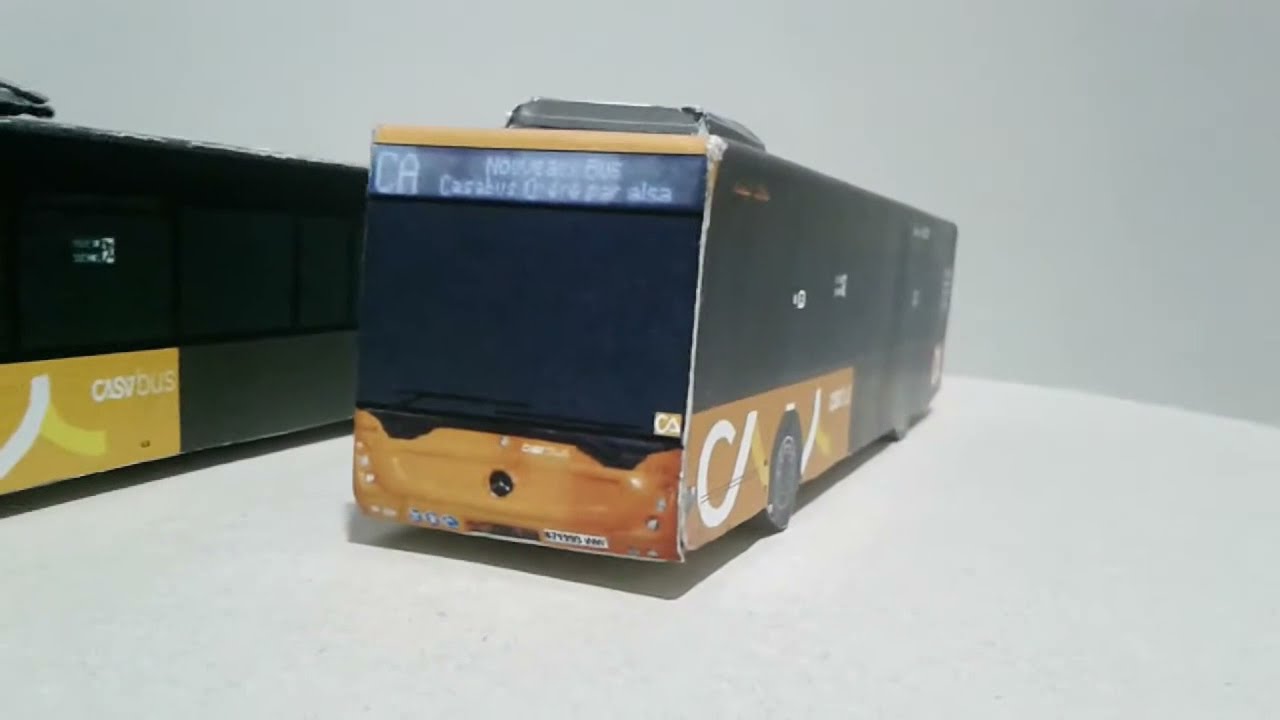 Cardboard Buses Casabus حافلات ألزا البيضاء مرسيدس من كرتون فيديو لواعدتكم به أتمنى أن تدعموا قناتي