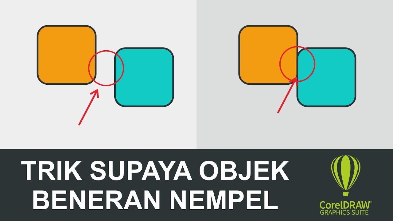 TRIK CEPAT BIKIN OBJEK OTOMATIS NEMPEL DI COREL DRAW
