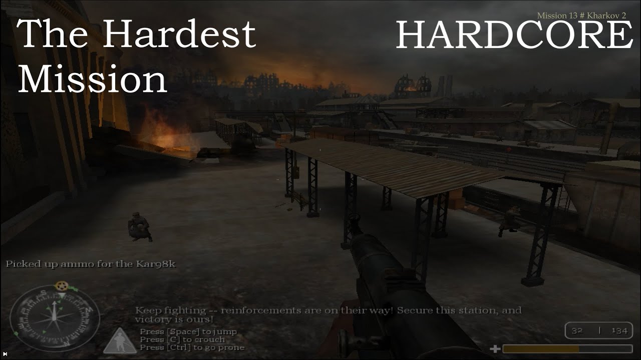 Call of Duty 1: United Offensive Gameplay | The Hardest Mission Real Hardcore