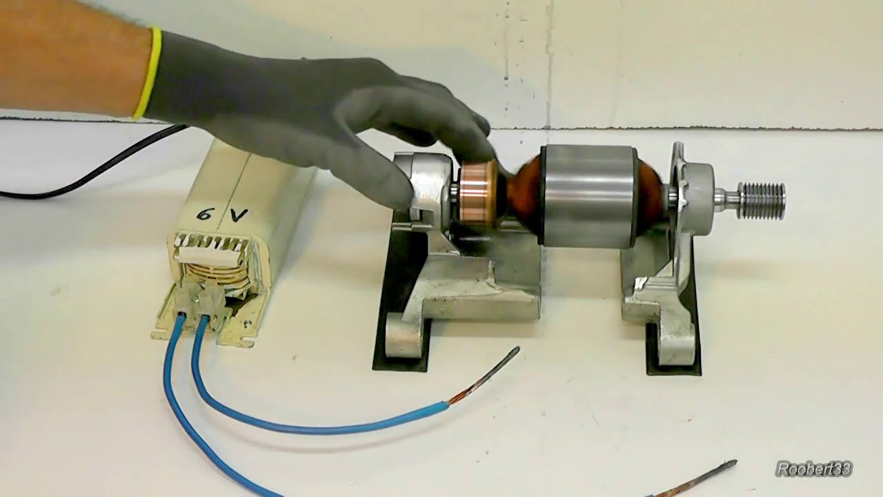 Strange rotation of an electric rotor video1