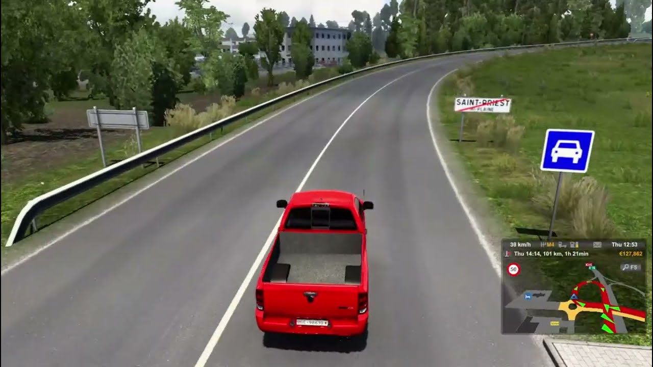 Smooth Highway Drive in a 2006 Dodge Ram SRT-10 | ETS2