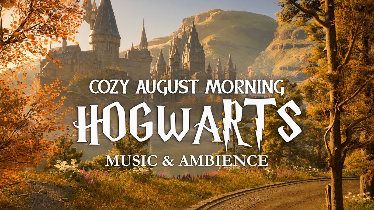 Cozy August Morning in Hogwarts | Calming Harry Potter Music & Fall Ambience