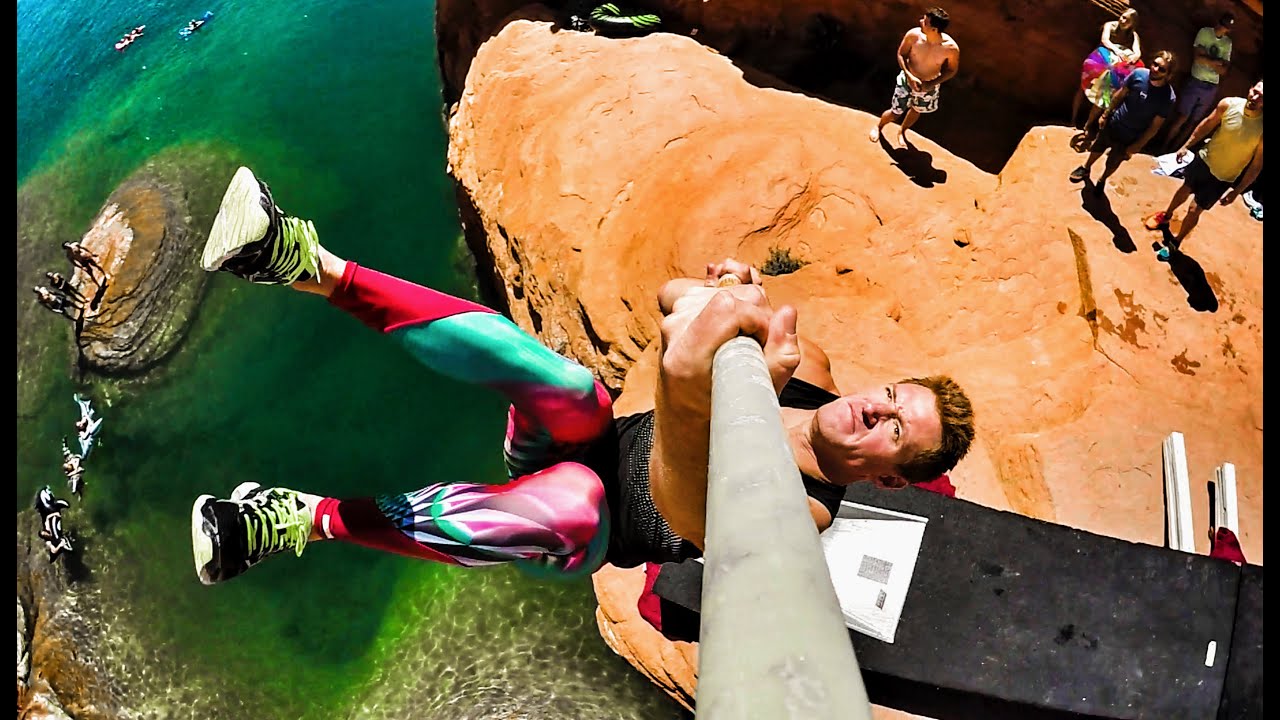 Pole Vault Cliff Jumping Olympics | DEVINSUPERTRAMP