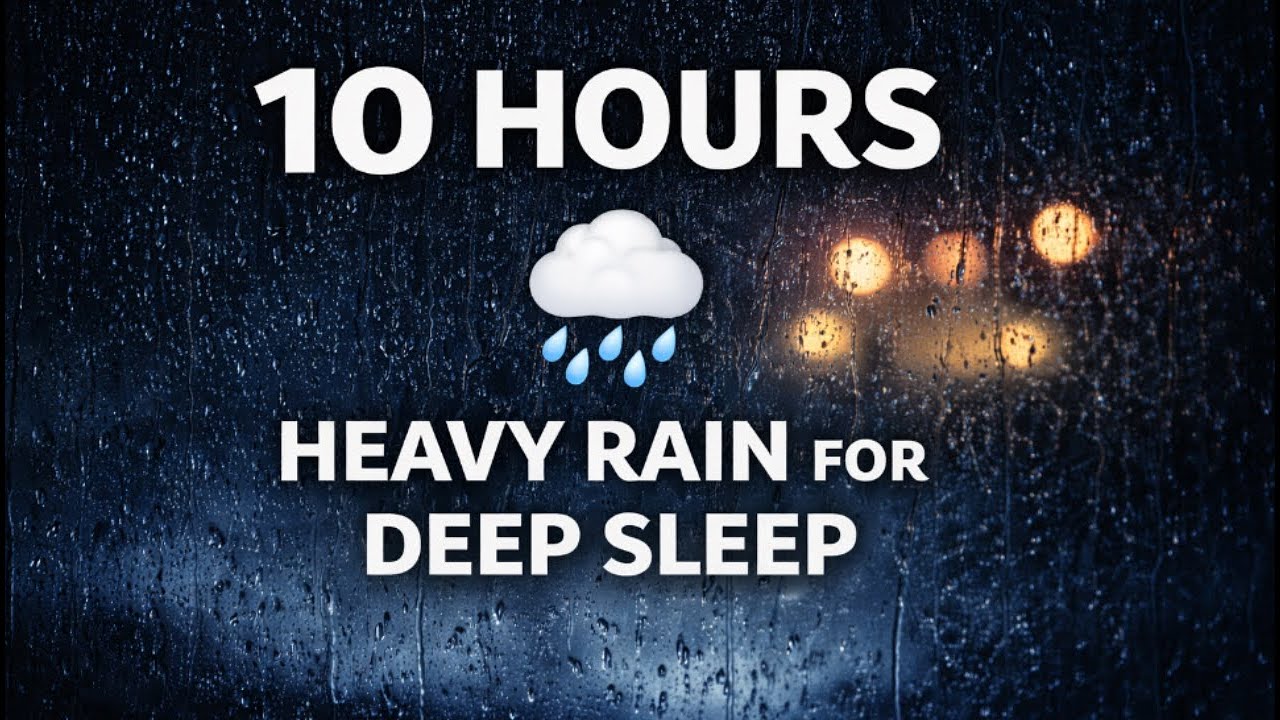 10 Hours of Relaxing Rain Sounds 🌧️ | Deep Sleep, Calm & Noise Blocking