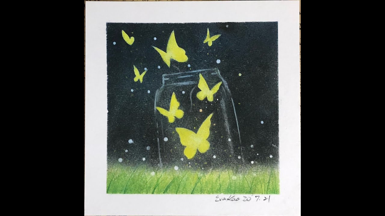 夜光瓶｜日本和諧粉彩畫 pastel magomi art｜Soft pastel drawing