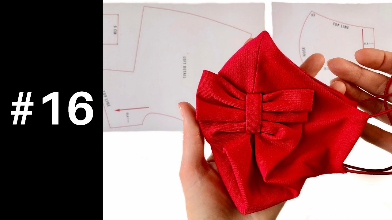 Free download pattern + sewing process, this mask looks super from silk and from lace too.