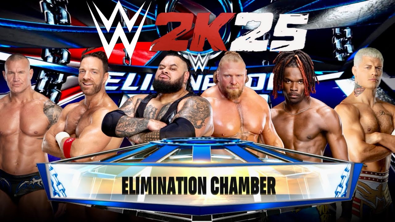 WWE2K25- ELIMINATION CHAMBER MATCH | RANDY ORTON | BROCK LESNAR | LA NIGHT | CODY RHODES | BRONSON 