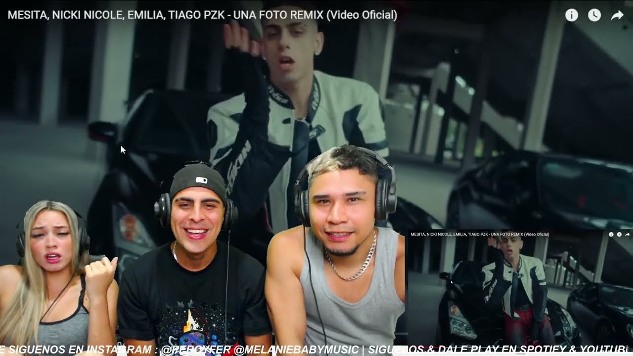 MESITA, NICKI NICOLE, EMILIA, TIAGO PZK - UNA FOTO REMIX (Video Oficial) PERUANO REACCIONA