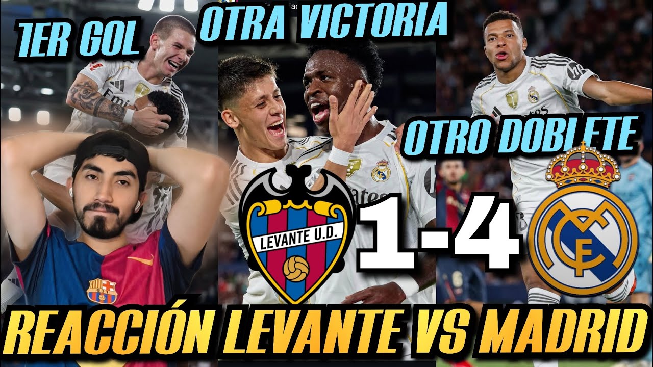REACCIONES DE UN HINCHA AL LEVANTE VS REAL MADRID 1-4 ¡QUE NO PIENSAN PERDER?? GOLEADA FÁCIL....