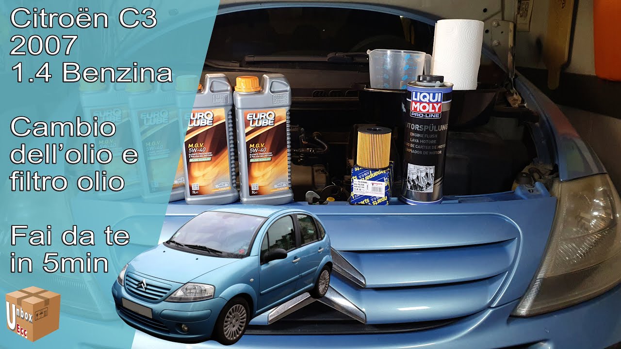 Cambio Olio e Filtro Olio CITROËN C3 1.4 Benzina Fai Da Te….