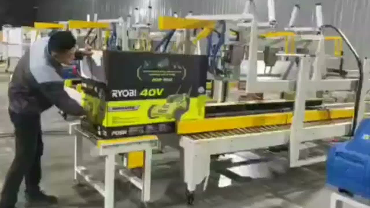Automatic long carton case hot melt glue closing machine