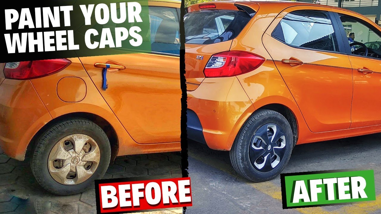 HOW TO PAINT CAR WHEEL CAPS | CAR HUB CAPS PAINTING | EASY DIY CAR MODIFICATION IDEAS | INFO N TECH