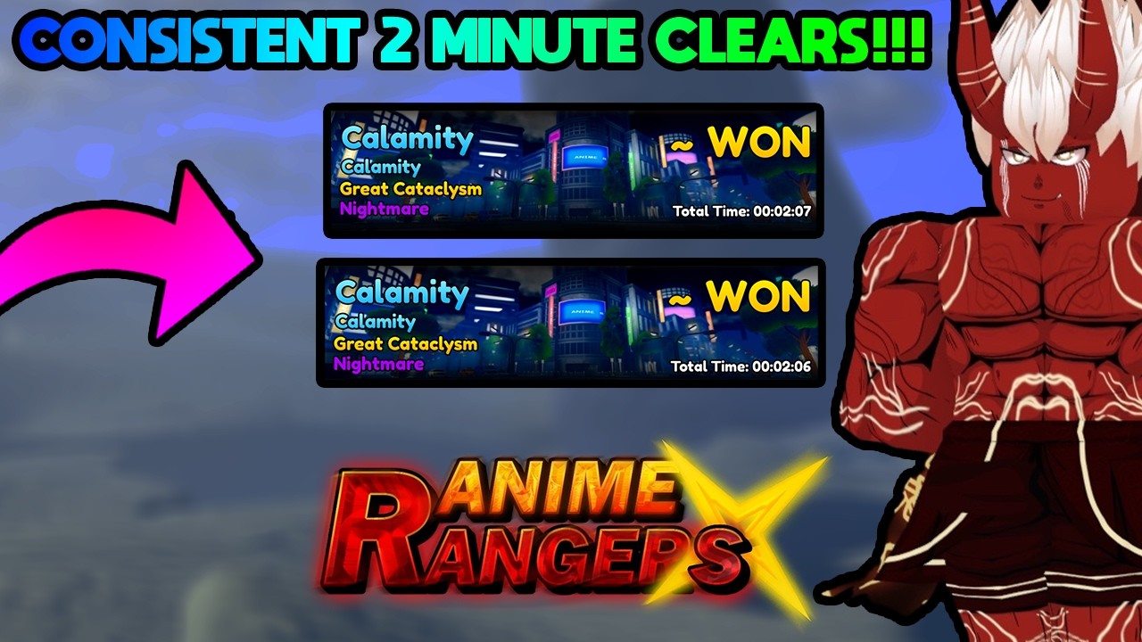 BEST TEAM TO *SOLO* CALAMITY EVENT IN 2 MINUTES!!! CONSISNTE CLEAR TIMES! ANIME RE-RANGERS X!!!