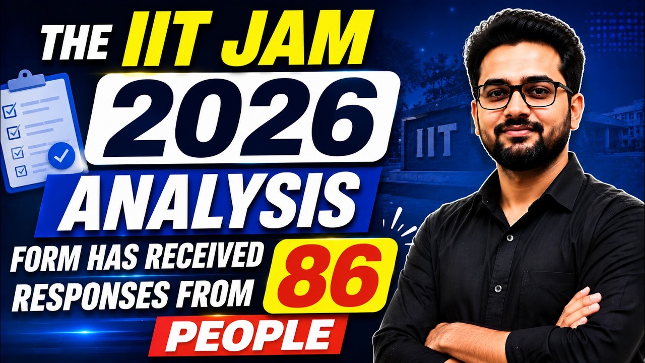 The IIT JAM 2026 analysis form has received responses from 86 people   || Mathstats @8810409392