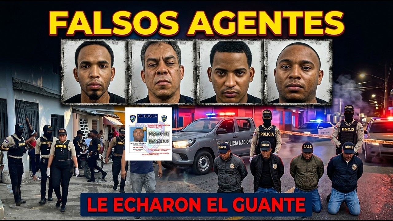 Acaban de echarle el guante a estos 4 falsos agentes de la DNCD