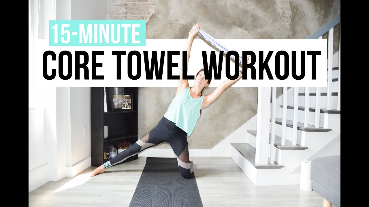 15-Minute Core Towel Workout - Sliding Plank + Kneeling Core Exercises