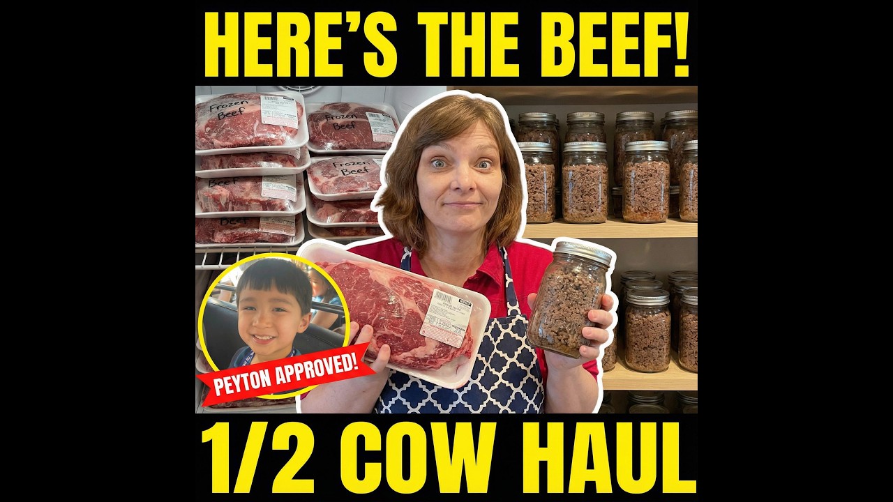 HERE’S THE BEEF! 🐄 What I Got from 1/2 Cow + Pressure Canning 20 lbs of Ground Beef