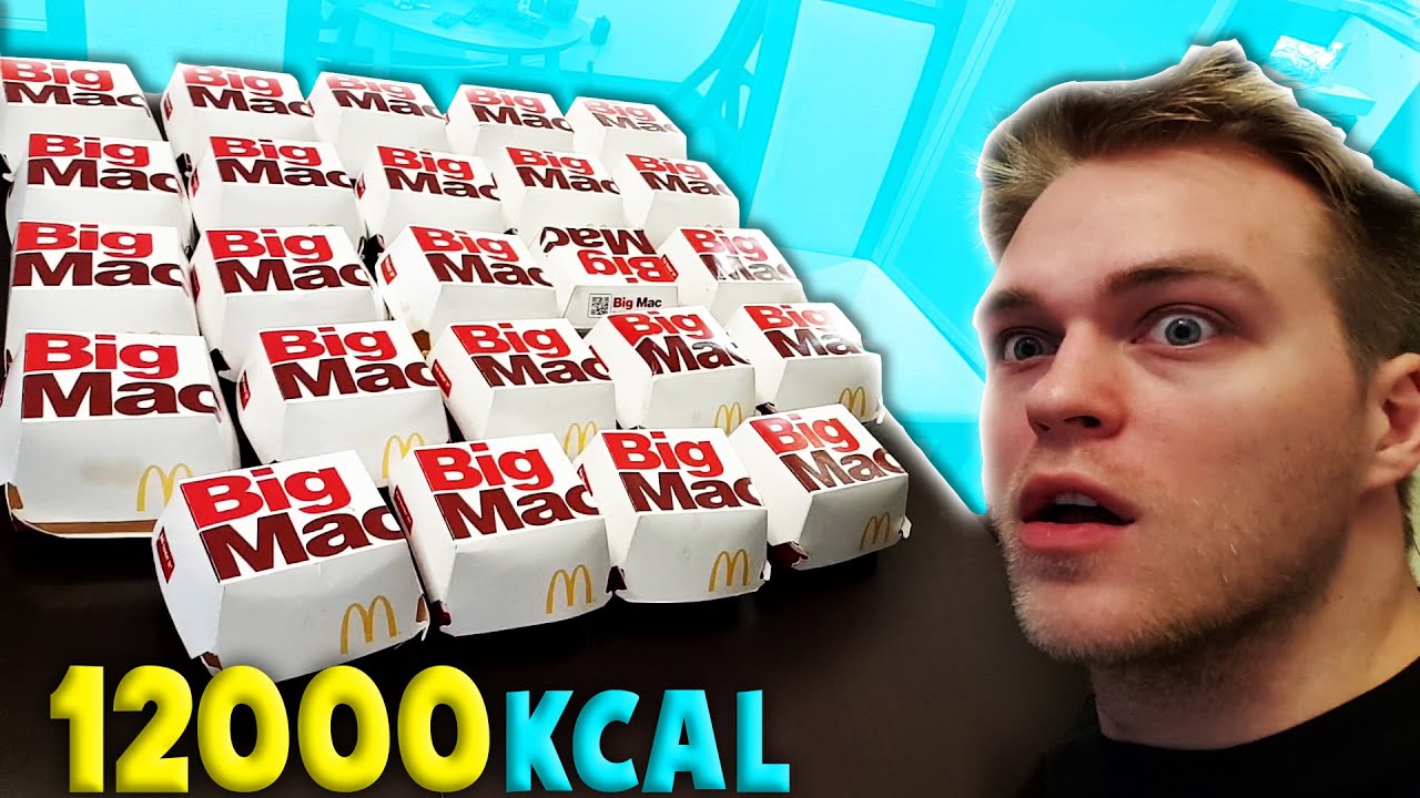 JADŁEM BIG MACA CO GODZINĘ PRZEZ 24H (12000 KCAL | 4,5KG) | [Epic Cheat Day]