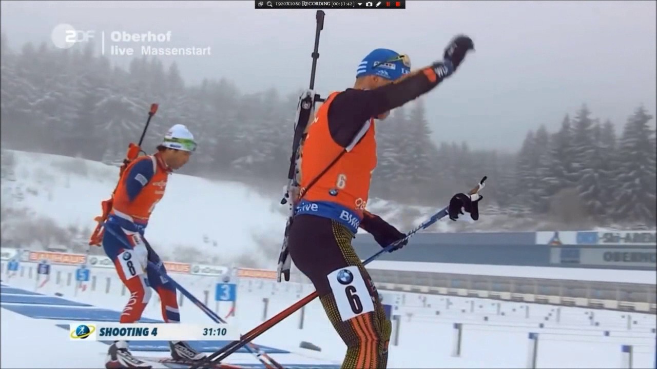 Massenstart Oberhof 08.01.2017 - Fourcade wird abgekocht