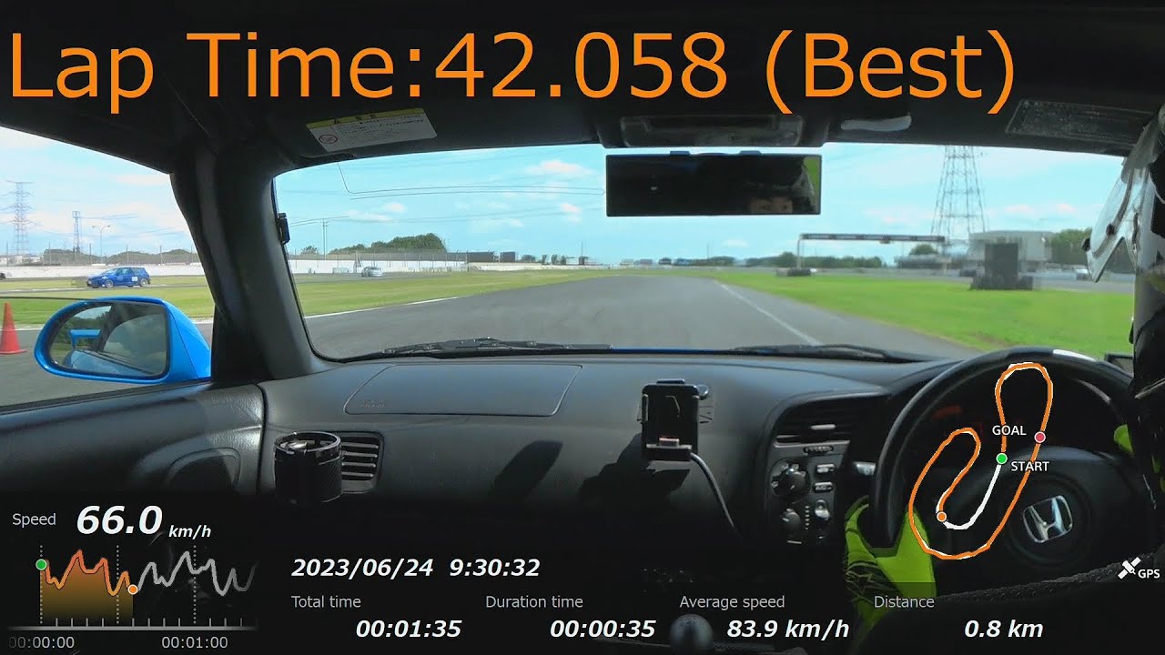 筑波コース1000 2023.06.24 （42.058)　#S2000 #TC1000 #車載