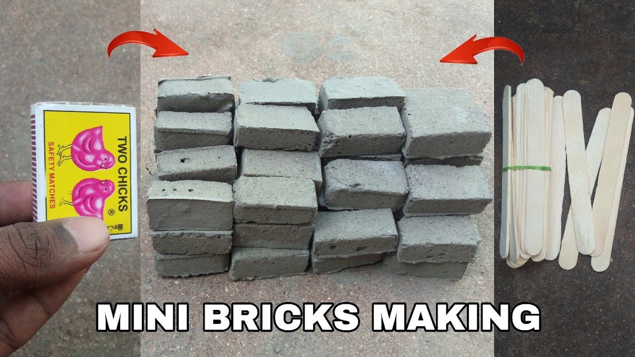 2 Amazing Way to Make Mini Bricks | Mini bricks making for projects, cement bricks making