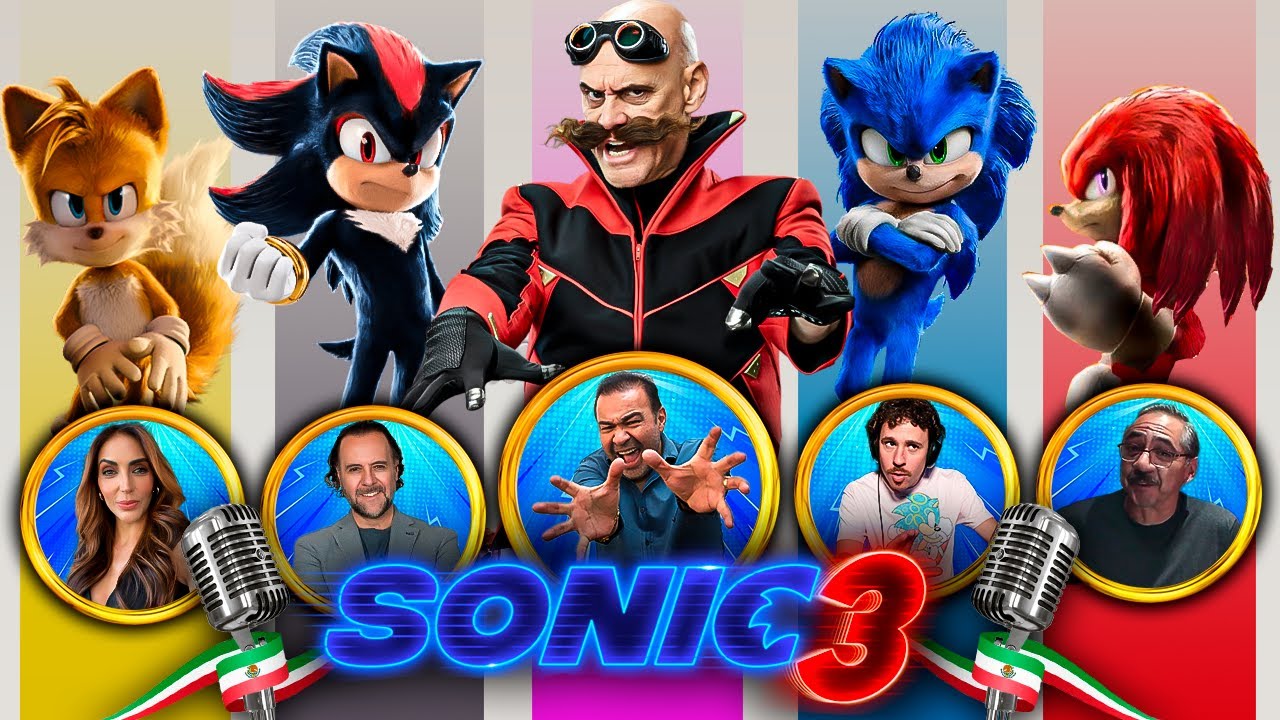 🇲🇽🎙️Las VOCES del DOBLAJE LATINO de SONIC 3💙🖤 #Sonic #Shadow #Doblaje