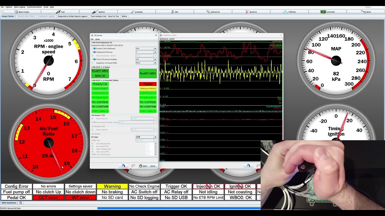 RUSEFI UAEFI Onboard Wideband Setup and Overview | CAN Bus Settings and Wiring